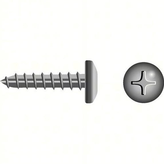 SeaChoice 59977; #10 X 1-1/4 Phillips Head Pan Tapping Screw 50-Pack