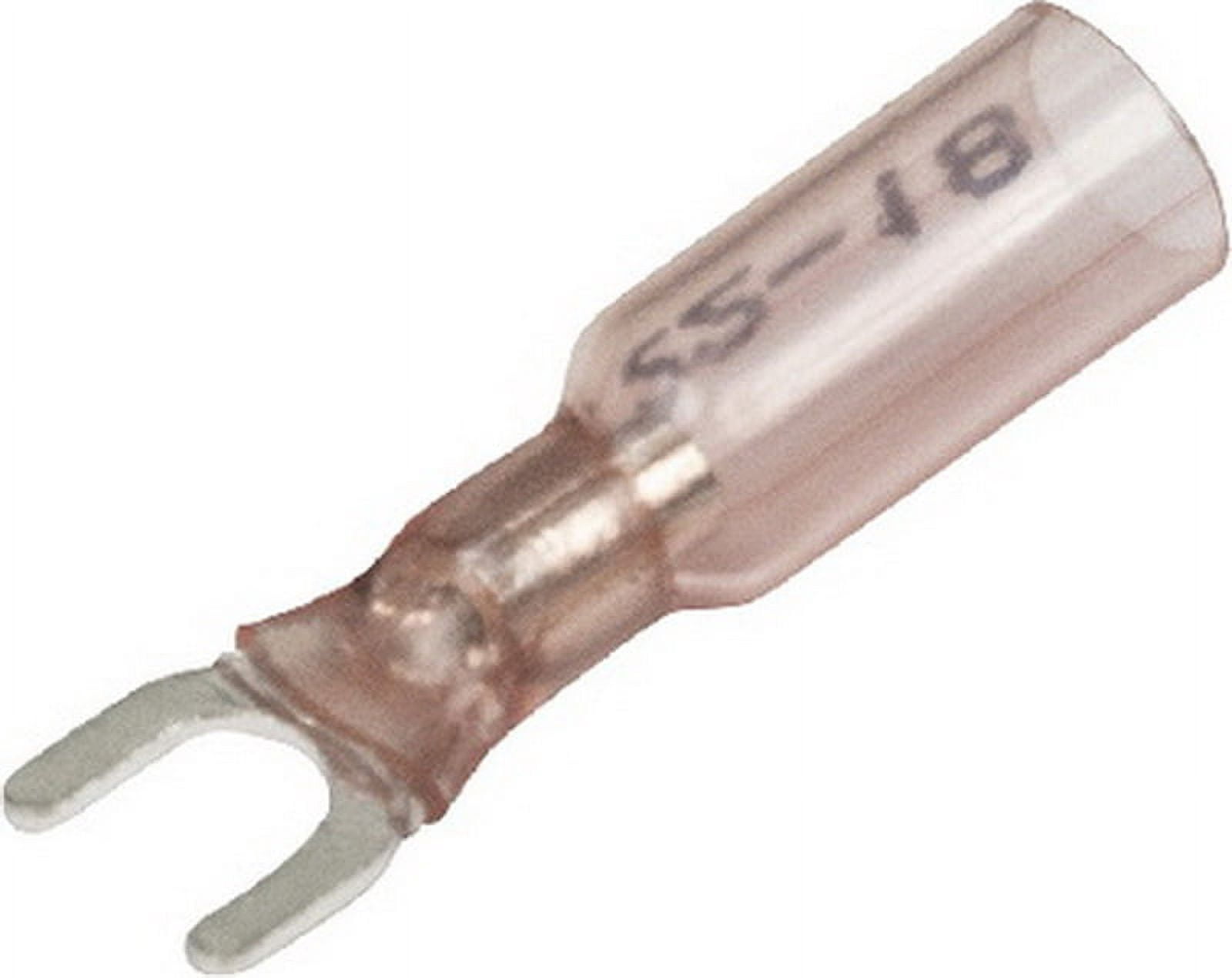 SeaChoice 64034; 22-18 3-To-1 Heat Shrink Spade Terminals Number 10, 25-Pack Made by SeaChoice