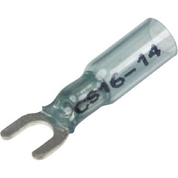 SeaChoice 64038; 16-14 3-To-1 Heat Shrink Spade Terminals Number 10, 25-Pack Made by SeaChoice