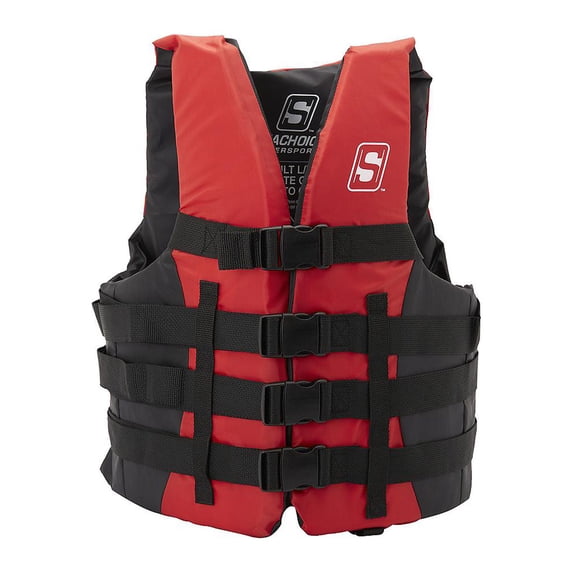 SeaChoice 85393 85393; 4-Belt Ski Vest Red L/Xl