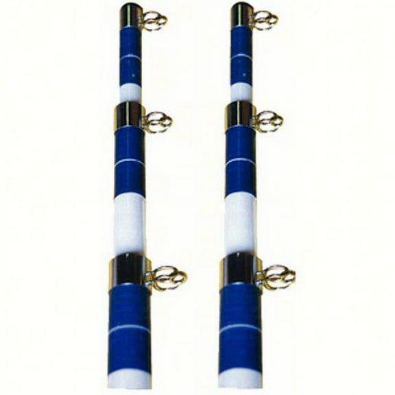 SeaChoice  88201; Tele Outrigr Pole-15 ftWhite/Blu