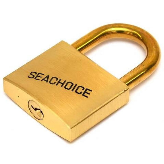 SeaChoice Boat Padlock 0-3733 | Solid Brushed Brass (2 Keys)