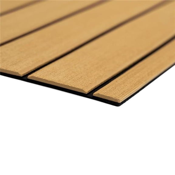 SeaDek 32279-80105 40 x 80 in. Teak Full Sheet - Brushed Texture, Camel & Black