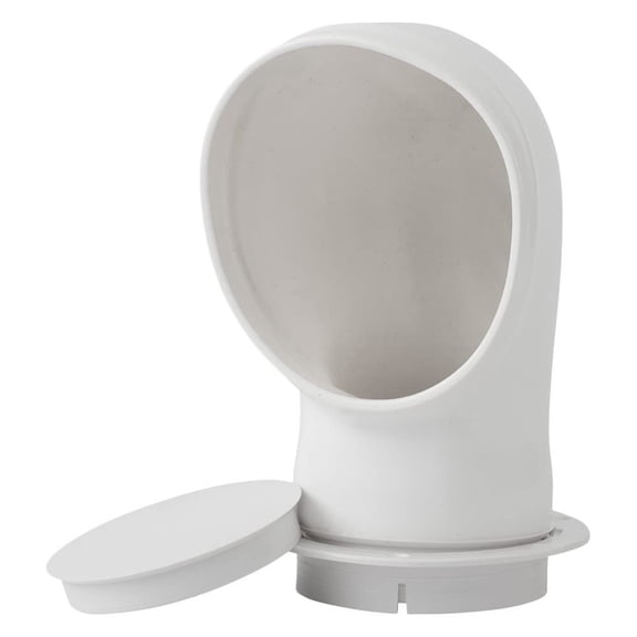 SeaDog PVC Standard Profile Cowl Vent & Snap On Deck Plate (BASE UPC 0003551472730) Size 7 3/4" x 3" Diameter Color White