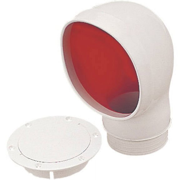 SeaDog PVC Standard Profile Cowl Vent and Snap On Deck Plate