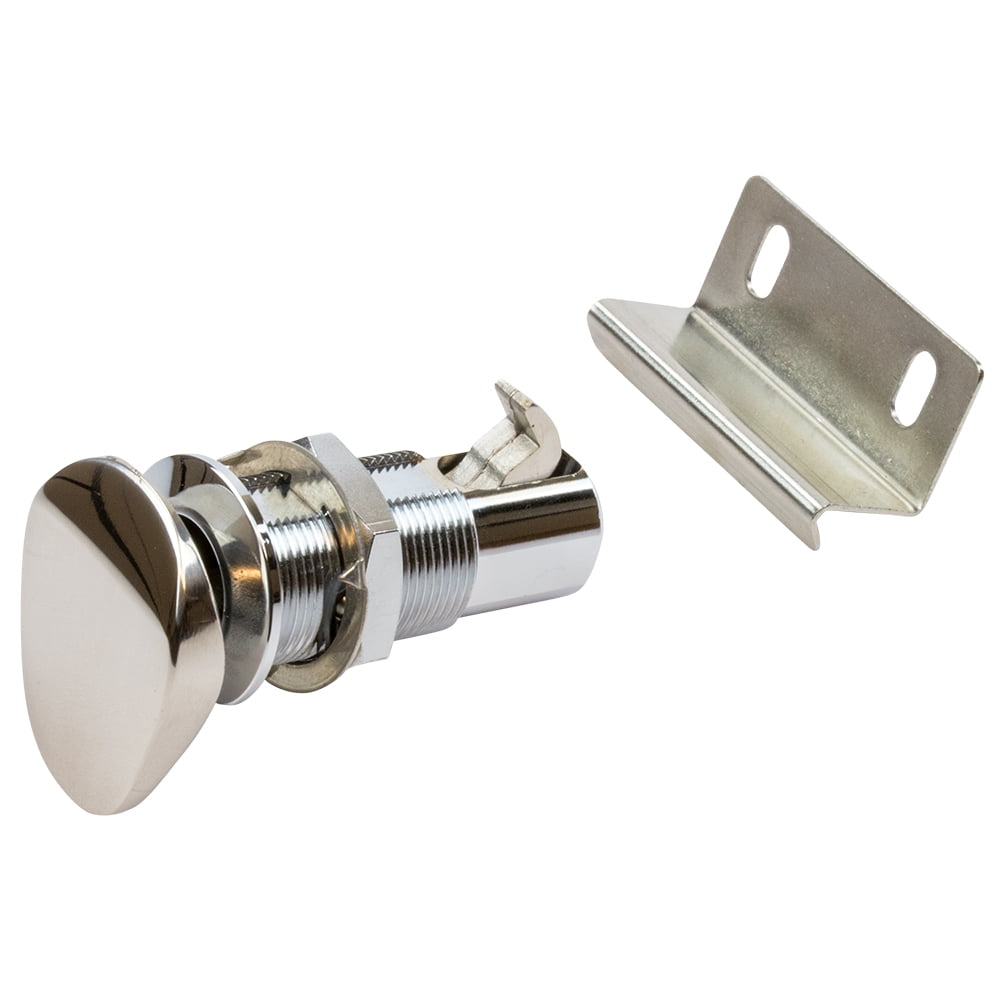 Stainless Steel Push Button Cabinet Latch with Oval Handle