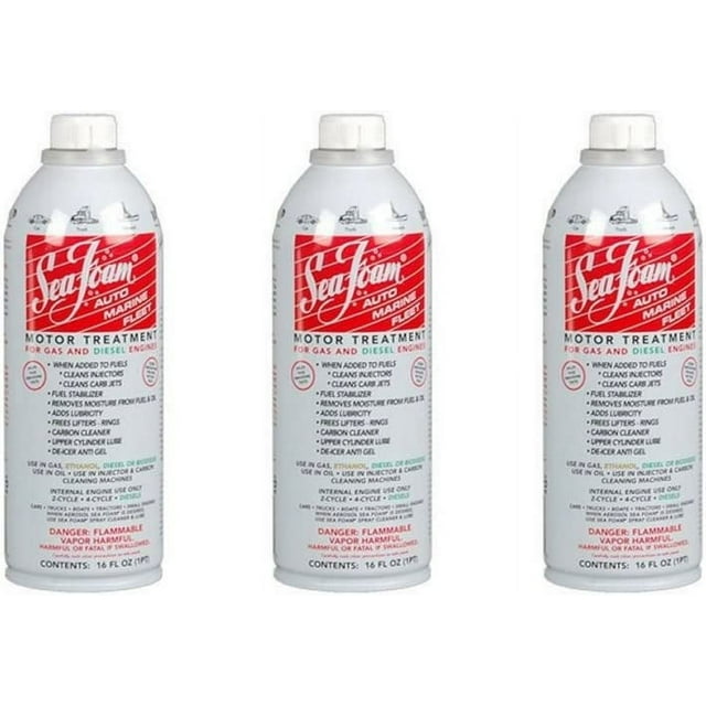 SeaFoam SF16 Motor Treatment 16 oz. Fuel Additive 3 Can Pack
