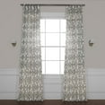 thumbnail image 1 of SeaGlass Grey Printed Faux Linen Sheer Curtain (1 Panel), SeaGlass Grey, 50W X 96L, 1 of 6