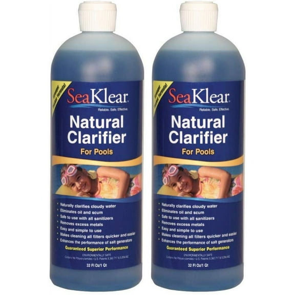 SeaKlear Natural Clarifier for Swimmings 1 Qt, 2-Pack