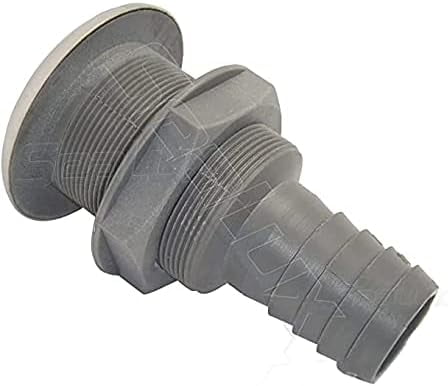 SeaLux Marine Straight 316 SS Trim Cover Grey Poly Thru-Hull/STALON ...