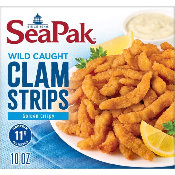 SeaPak Clam Strips in an Oven Crunchy Breading, 10 oz (Frozen Seafood)