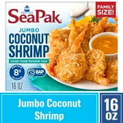 SeaPak Jumbo Coconut Shrimp with Orange Marmalade Sauce, 16 oz (Frozen), BAP Certified
