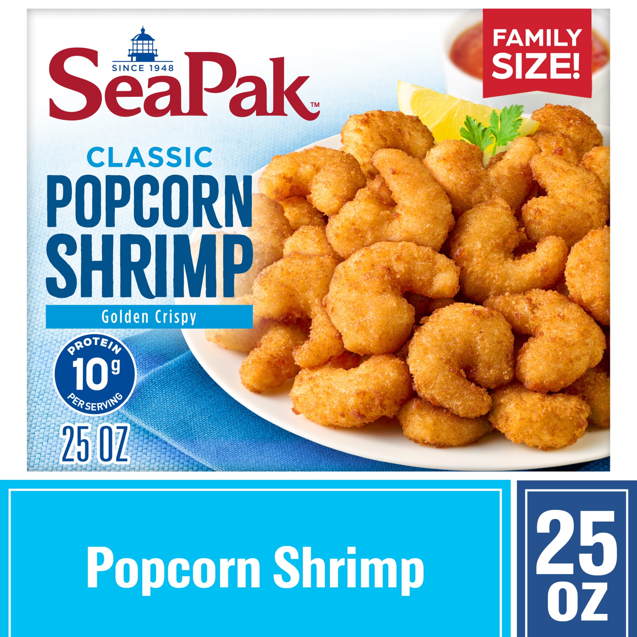 SeaPak Oven Crispy Popcorn Shrimp, Easy to Bake, 25 oz (Frozen)
