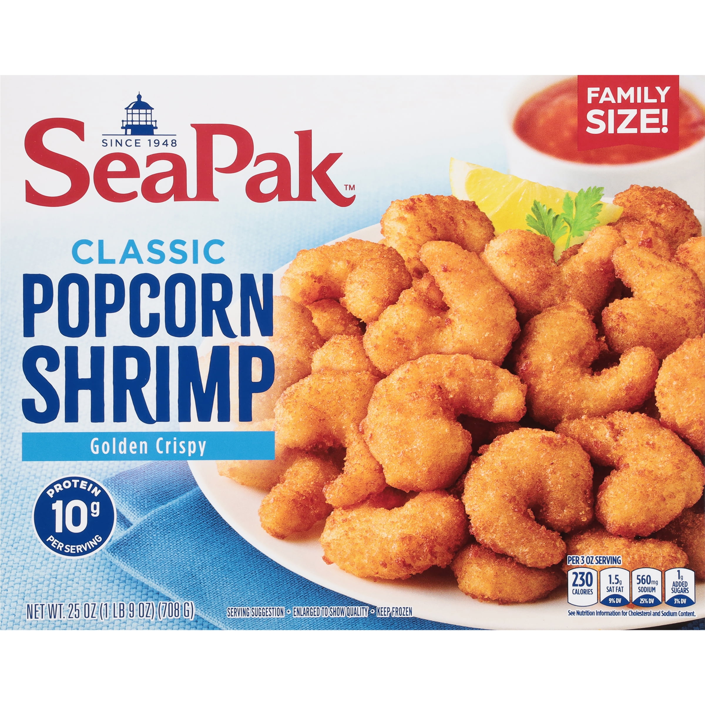 SeaPak Oven Crispy Popcorn Shrimp, Easy to Bake Delicious Seafood ...