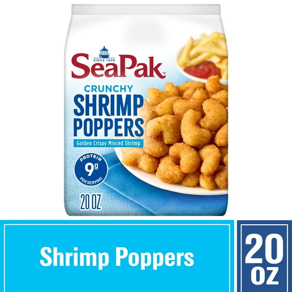 SeaPak Shrimp Poppers with Oven Crispy Breading, 20 oz - Frozen Seafood