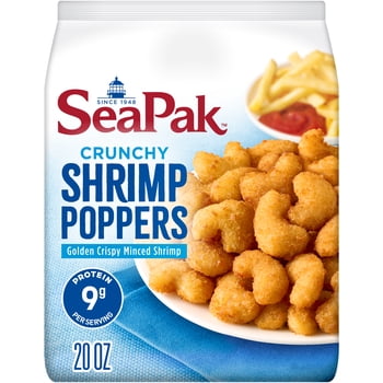 SeaPak Shrimp Poppers with Oven Crispy Breading, 20 oz - Contains Bioengineered Ingredients