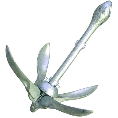 SeaSense 3 lbs Galvanized Iron Folding Grappling Anchor