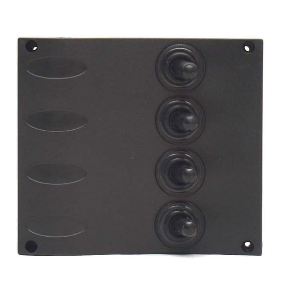 SeaSense Boat Switch Panel 50031291 | 4 Way ON/OFF Black
