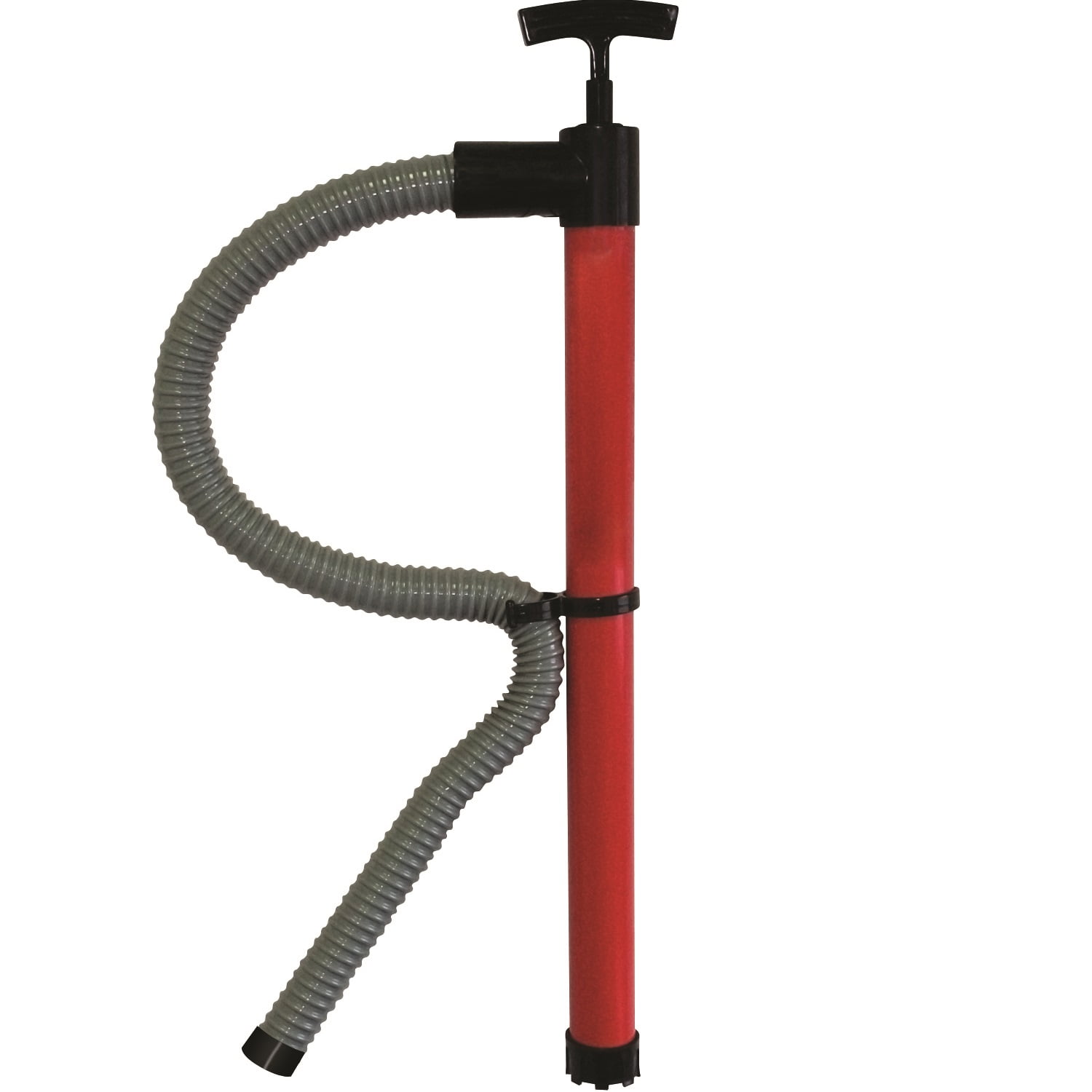 Red and Black Self-Priming Hand Bilge Pump with 72" Hose