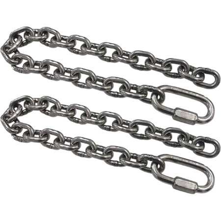 SeaSense Stainless Steel Safety Chain 5/16-Inch x 24-Inch with Quick Link, 2 Piece