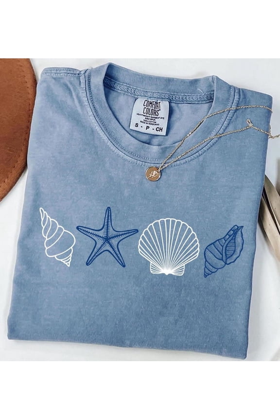 SeaShell tShirt, Beach Shirt, Beach Shirt, Ocean Lover Gift, Summer Shirt Shirt, Summer Vibes Shirt, SeaShell T-Shirt, Beach Summer Shirt