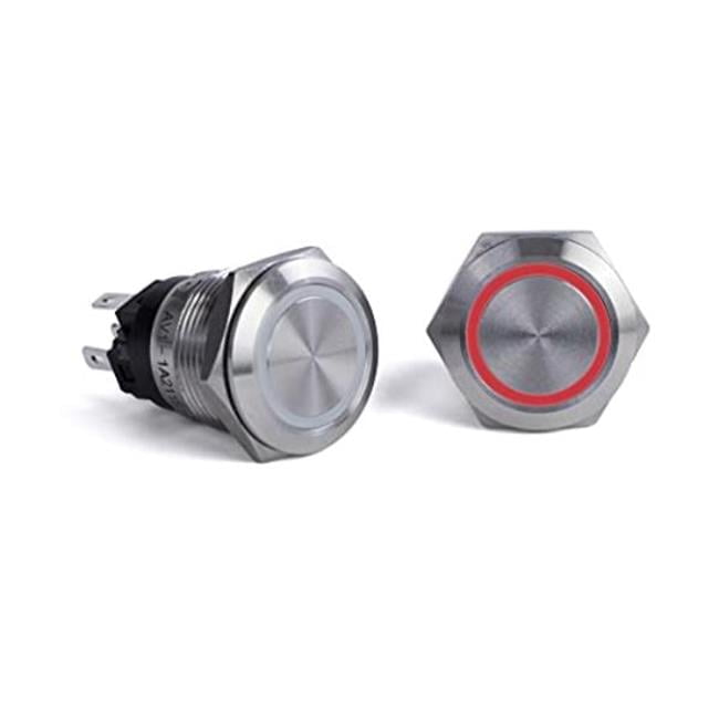 SeaStar Solutions AV10030R Red Halo Push Button Switch