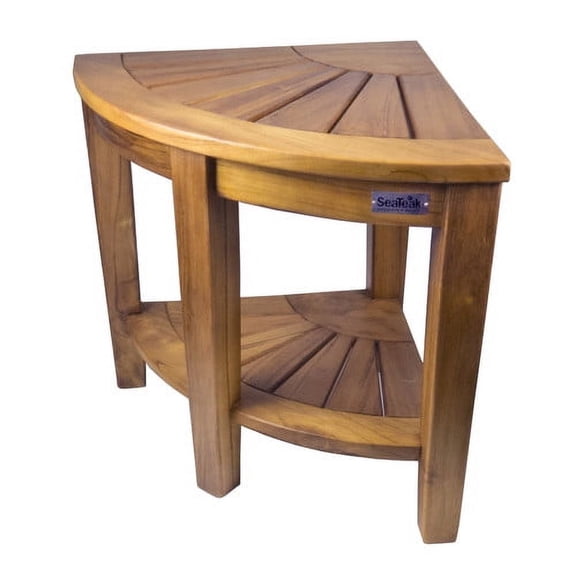 SeaTeak 60025 Shower & Spa Corner Seat-Oiled Finish