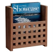 SeaTeak Teak Grate Front Magazine Rack
