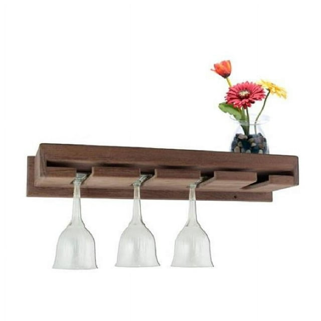 SeaTeak Wineglass Rack with Shelf
