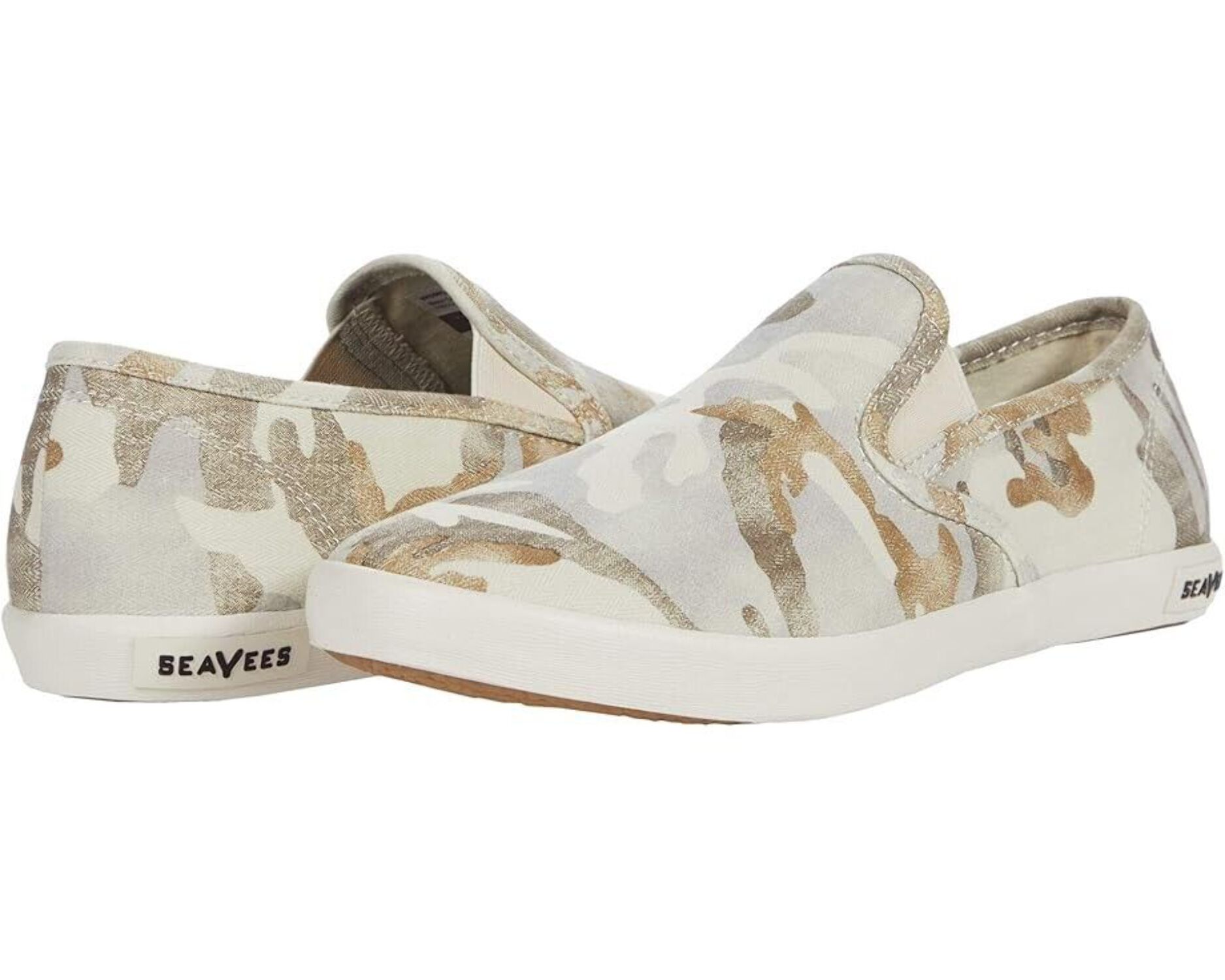 SeaVees Baja Slip On Sneaker Women's US 7 Cream Camouflage Comfort Shoes KHD368