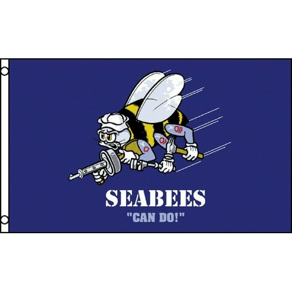 Seabees Flag 3' X 5' United States Naval Construction Forces Banner