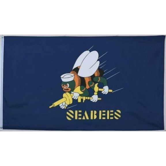 Seabees Flag 3x5 ft New navy U.S. military banner gt better quality usa seller
