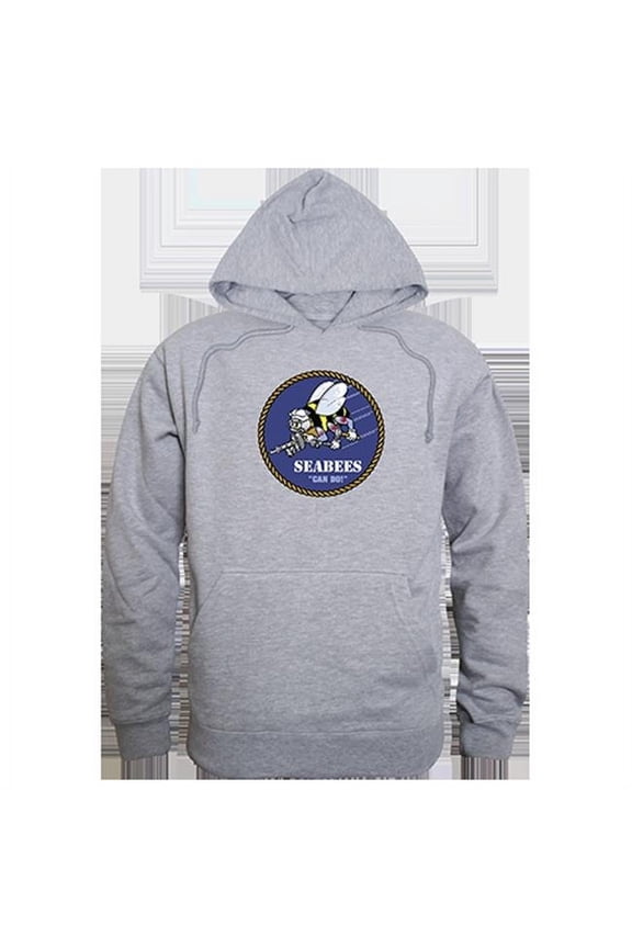 Seabees Graphic Pullover Sweatshirt, Heather Grey - 2X