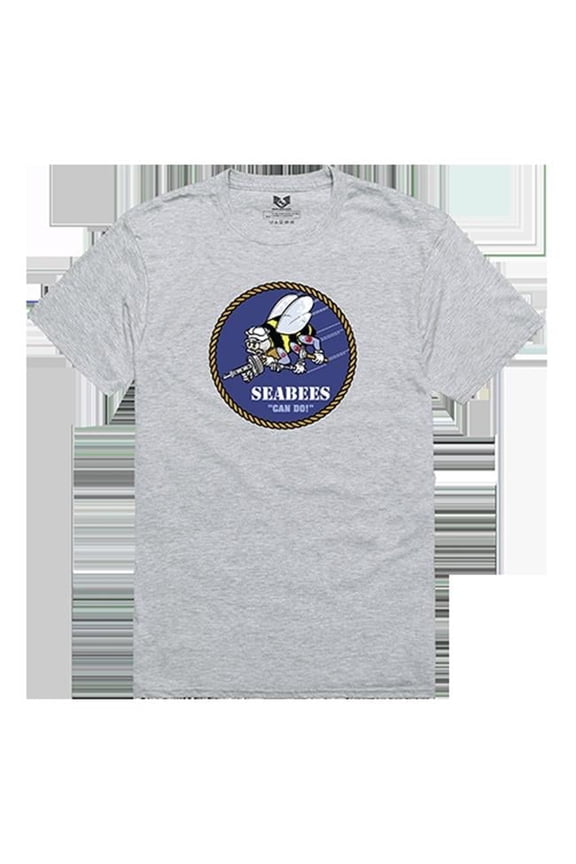 Seabees Relaxed Graphic T-Shirt, Heather Grey - Extra Large