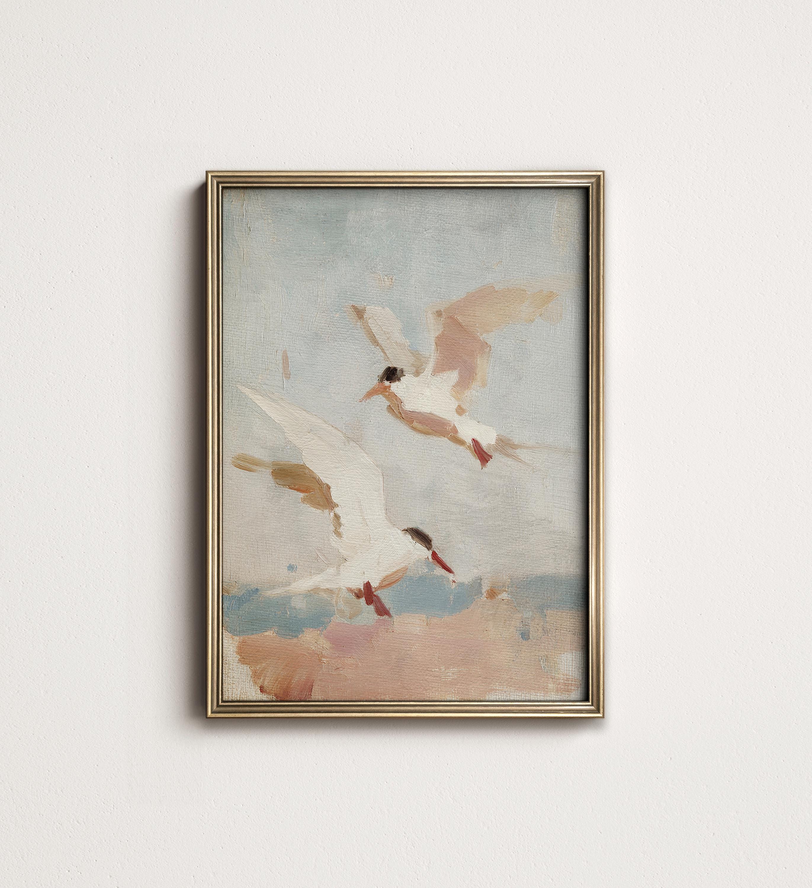 Seabird Coastal Art Print: Minimalist Beach Bird 10-43 UNFRAMED Poster ...