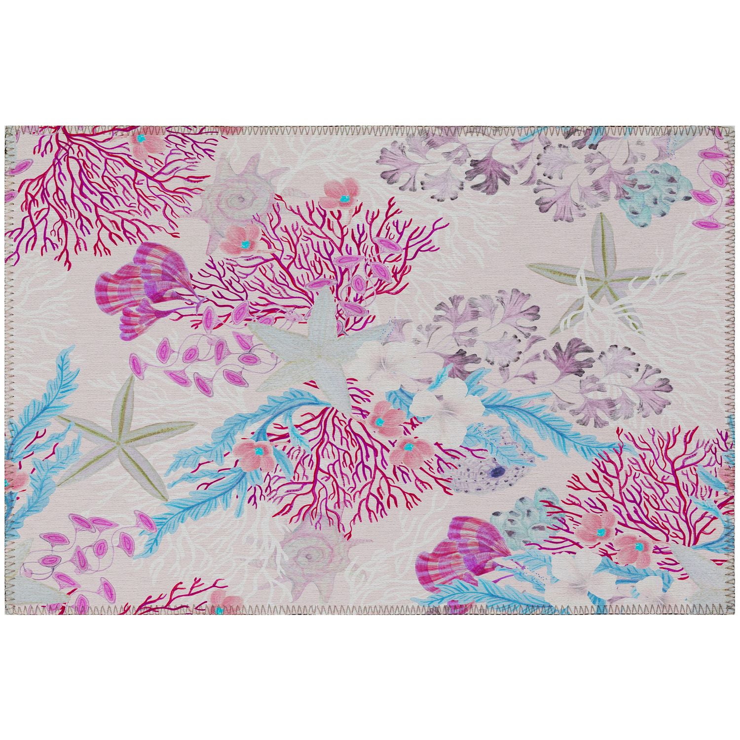 Seabreeze SZ1 Pink Coastal Rug 3' X 5' - Walmart.com