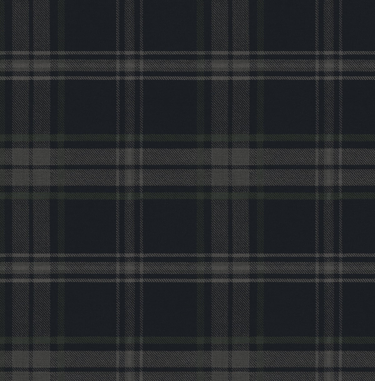 Seabrook Designs Dark Blue & Evergreen Dellabrooke Plaid Prepasted Wallpaper - 20.5 in. W x 33 ft. L Roll