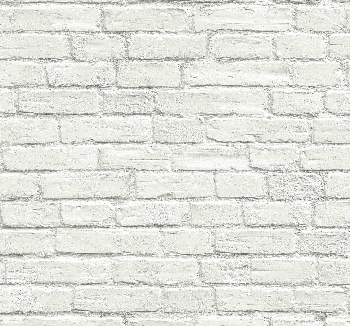 Seabrook Designs  Industrial Faux Brick Prepasted Wallpaper - 20.5 in. W x 33 ft. L