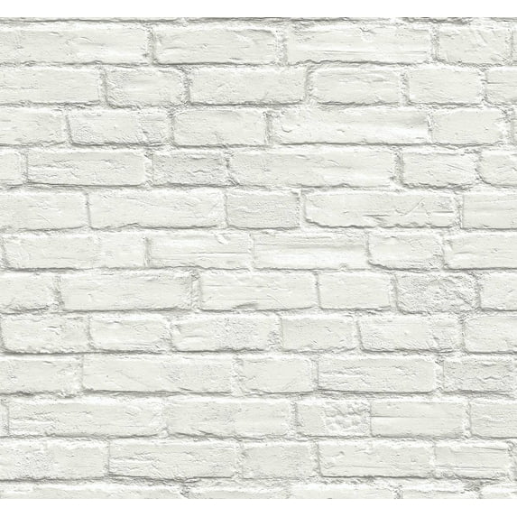 Seabrook Designs Industrial Faux Brick Prepasted Wallpaper - 20.5 in. W x 33 ft. L