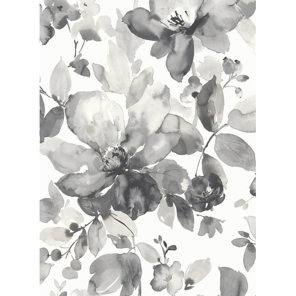 Seabrook Designs Inkwell Watercolor Garden Prepasted Wallpaper