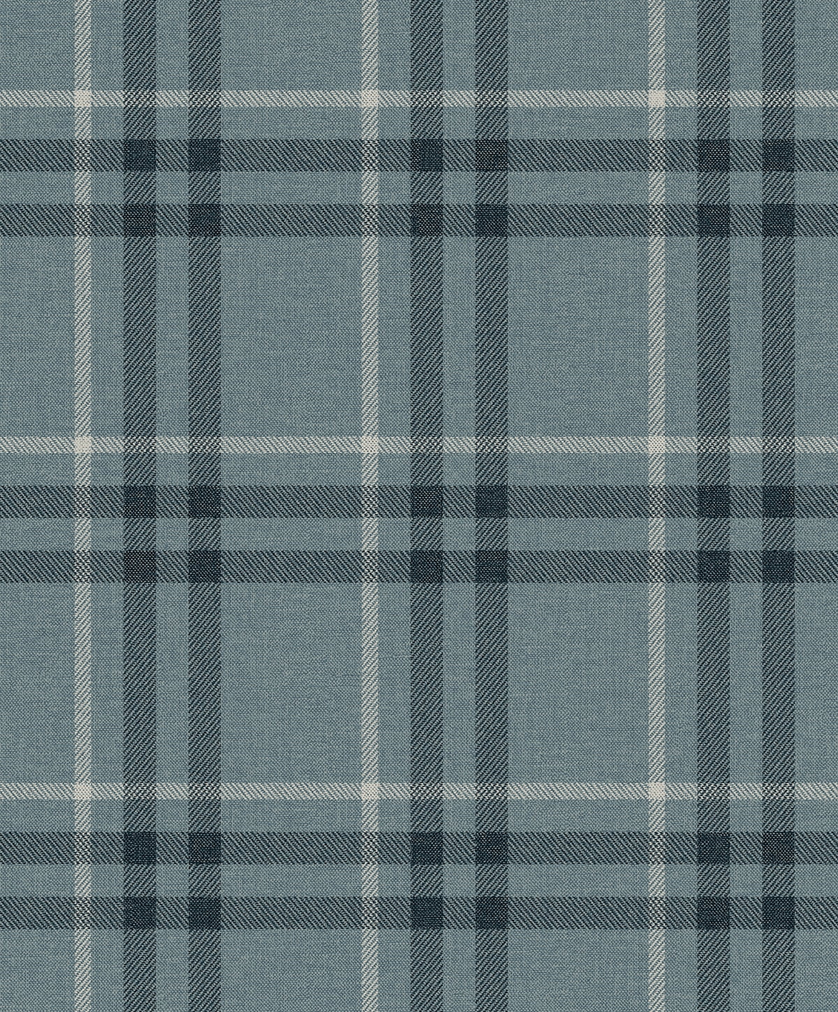 Seabrook Designs Light Blue Calverlay Plaid Prepasted Wallpaper - 20.9 in. W x 33 ft. L Roll
