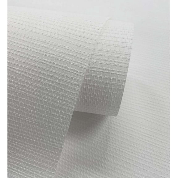 Seabrook Designs Off-White Faux Grasscloth Paintable Unpasted Wallpaper