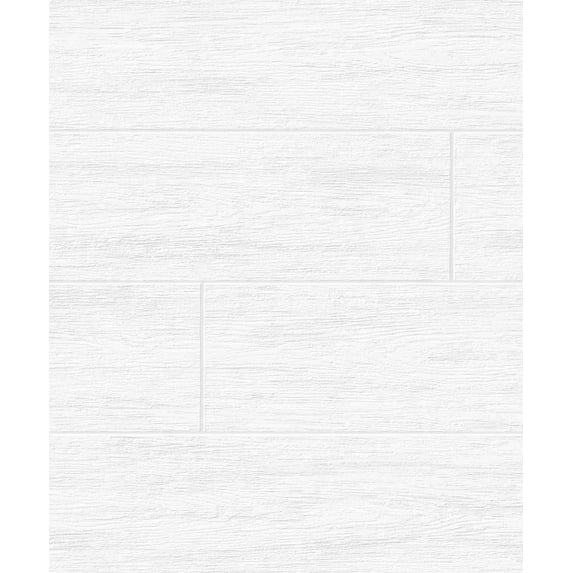 Seabrook Designs Off-White Faux Shiplap Paintable Unpasted Wallpaper
