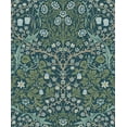 thumbnail image 1 of Seabrook Designs Prussian Blue & Moss Green Victorian Garden Floral Prepasted Wallpaper - 20.9 in. W x 33 ft. Roll, 1 of 6