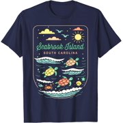 Seabrook Island SC Cute Beach Vacation Sea Turtle Lover T-Shirt, Vintage Birthday Gift