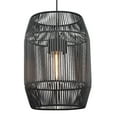 thumbnail image 1 of Golden Lighting Seabrooke 1-light Outdoor Pendant in Natural Black and Black Composite Wicker, 1 of 5