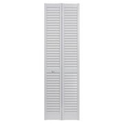 Seabrooke Louvered PVC Bifold Door fits 24"w x 80"h White