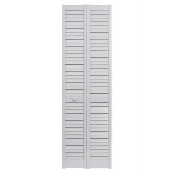Seabrooke Louvered PVC Bifold Door fits 32"w x 80"h White