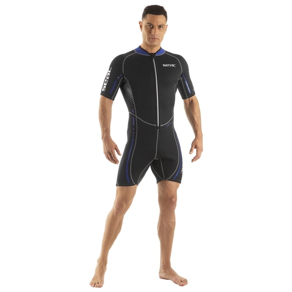 Seac 2.5Mm Trendy Men'S Front Zip Shorty Wetsuit