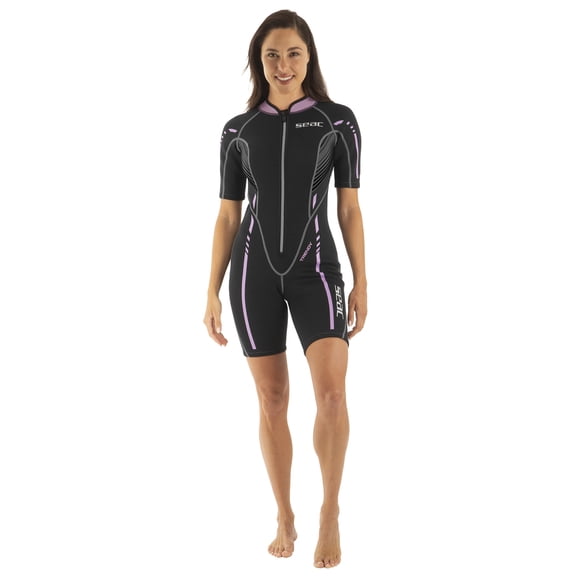 Seac 2.5Mm Trendy Women'S Front Zip Shorty Wetsuit